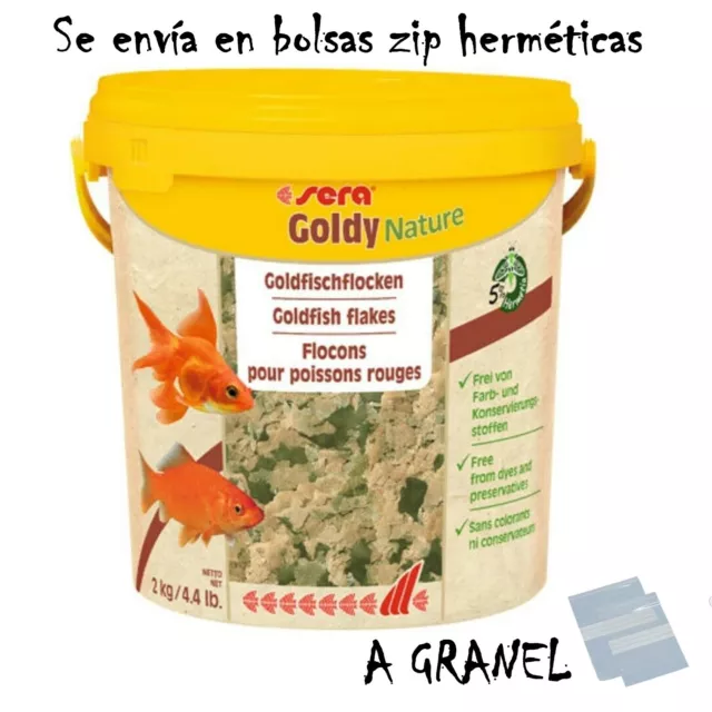 Sera goldy nature alimento goldfish escamas peces agua fria a granel acuario