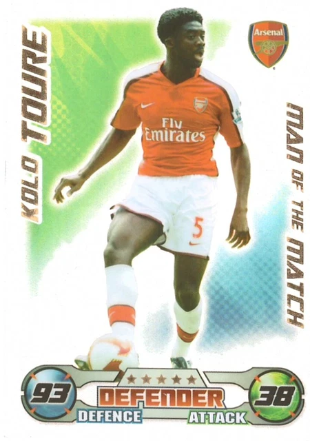 Match Attax 2008/09 Kolo Toure Man Of The Match