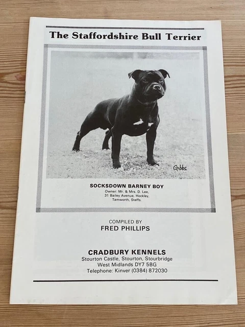The Staffordshire Bull Terrier Dog Book By Phillips 1St 1986