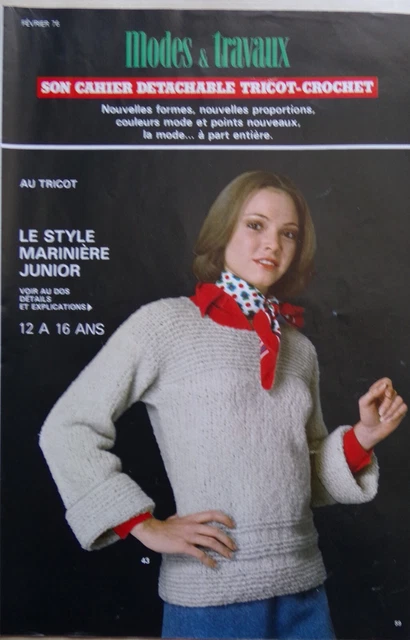 Cahier De Modèles De Tricot & Crochet Modes Et Travaux - Année 1978 - Patrons Vintage - Occasion