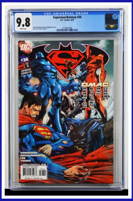 Superman Batman #36 CGC Graded 9.8 DC August 2007 White Pages Comic Book