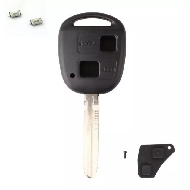 Carcasa Mando Llave 2 Botones para Coches Toyota +2 pulsadores