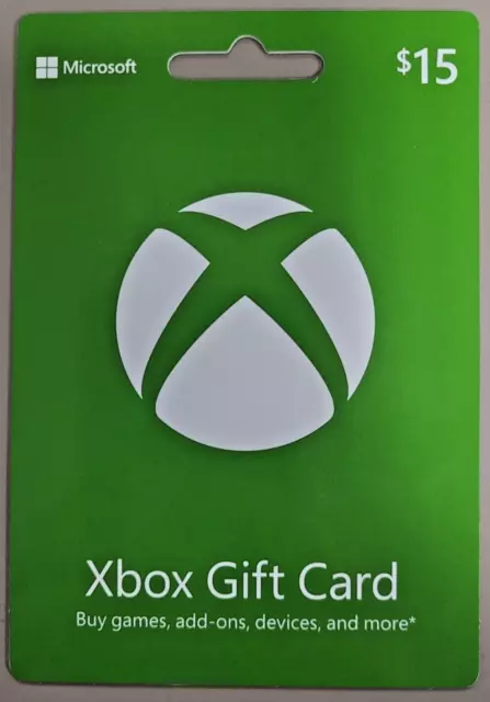 Xbox Live $15 Store Card USD Xbox Gift Card