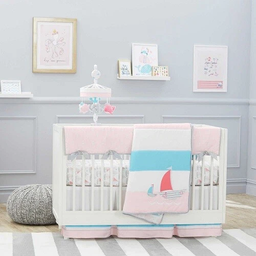 Just Born Sail Into Your Dreams 7-Pc Crib Bedding Set Include Mobile+++ *New*