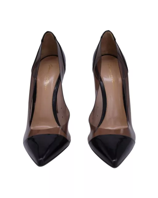 PRE LOVED GIANVITO Rossi Black PVC Pointed-Toe Pumps by $745.80 ...