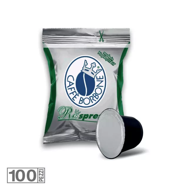 100 Capsule Caffe' Borbone Respresso Miscela Dek Compatibile Nespresso Sc0