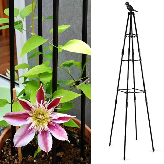 New Outdoor Metal Garden Plant Cage Support Frame Plant Obelisk Climbing Support