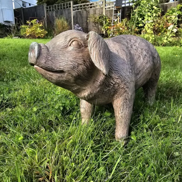 Garden Pig Ornament Resin Lawn Border Decoration Statue Charming Ideal Gift