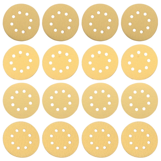 Disques de ponçage à crochets et boucles de 5 pouces à 8 trous, disque de
