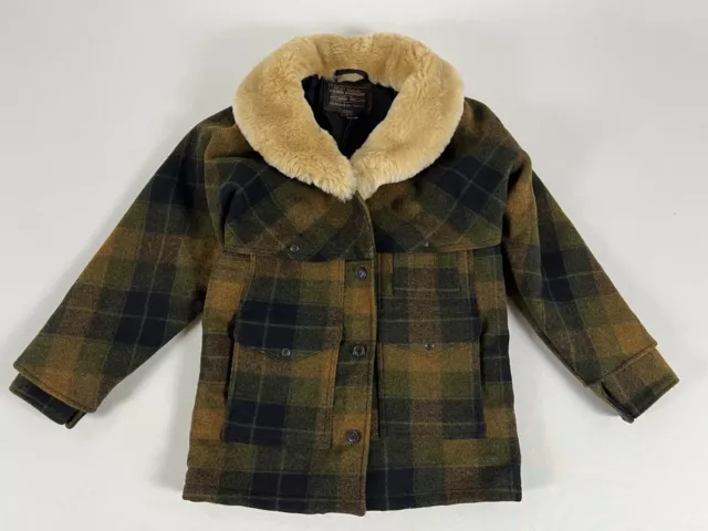 FILSON LINED MACKINAW Wool Packer Coat Loden Heather Plaid M Nwt $1,850 ...