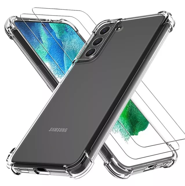 Coque Etui Housse + Verre Trempé pour Samsung Galaxy S24 S23 FE Ultra S22 Plus