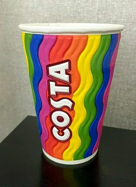 RARE UNUSED VINTAGE Costa Coffee Limited Edition Textured Paper Cup Gay ...