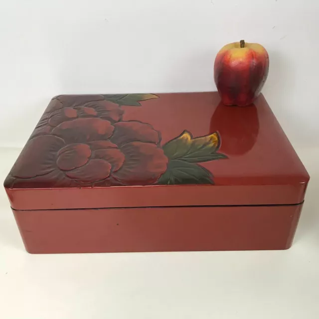 Large Japanese Lacquer Wooden Ware box