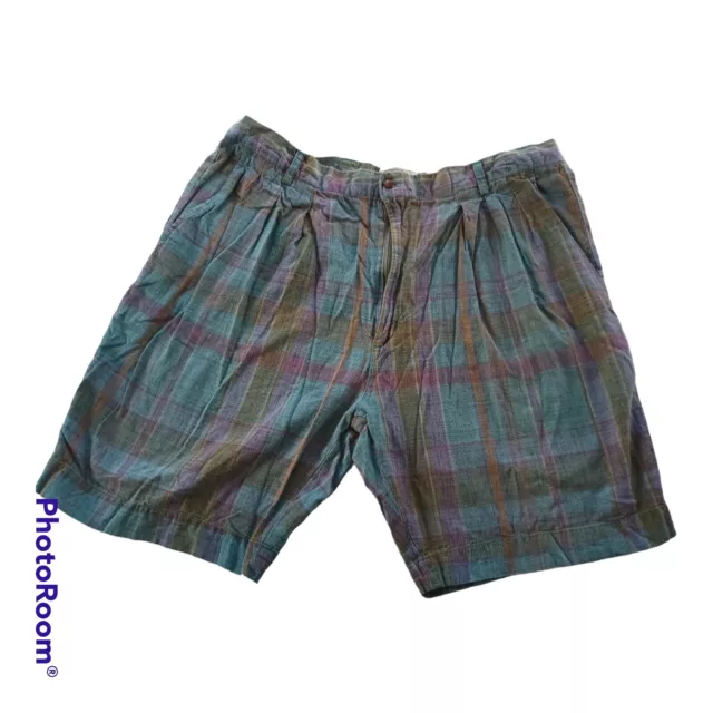 Vtg 90s Mossimo Brand Youth Denim Cargo Brown Camo Shorts Sz 14 