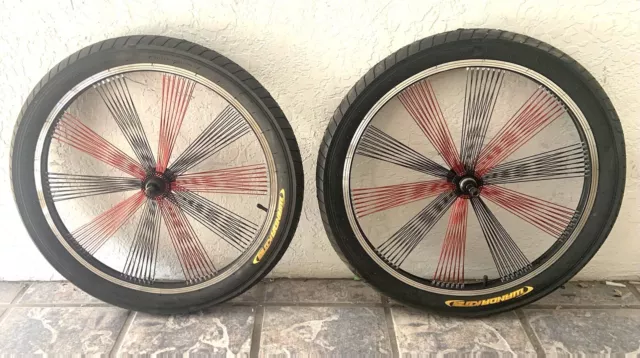 26" MTB Mountain Bike Wheel Set Kit Multi Spoke Rims For Disc Brakes