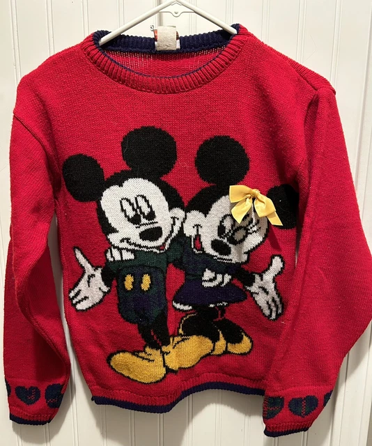 Vintage Disney Mickey's Stuff For Kids Sweater Mickey Minnie Size Small (14/16)