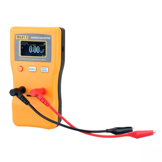 M6013 Capacitor Meter Capacitance Circuit Tester Test Clips Q2V3