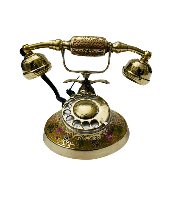 Victorian Maharaja Antique Brass Rotary Dial Retro color Style Telephone Gift