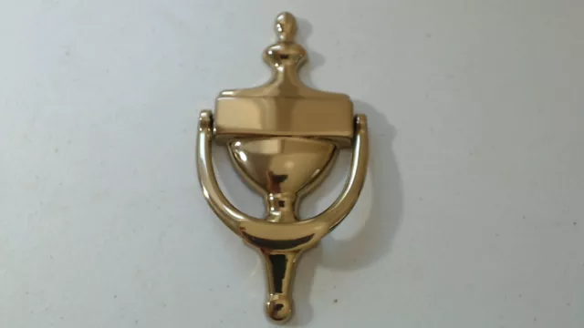 G&D Solid Brass Door Knocker 7" Engrave IT or Attach Engraved Plate