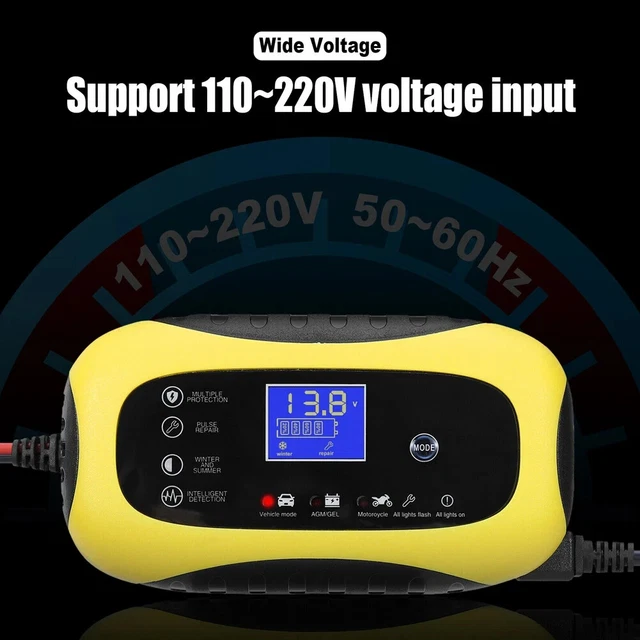 Chargeur de Batterie Voiture Moto Camion Intelligent 6A 12V Automatique Rapide 2
