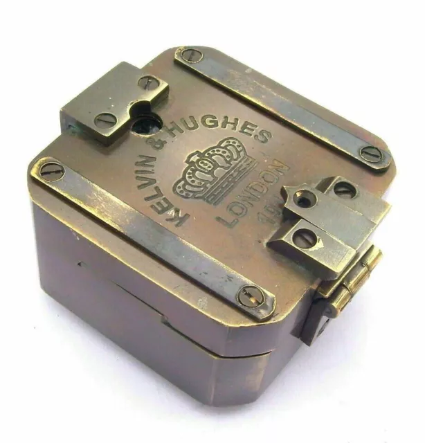 Antique Vintage Brass Solid Kelvin & Hughes 1917 Brunton Compass Handmade Gift