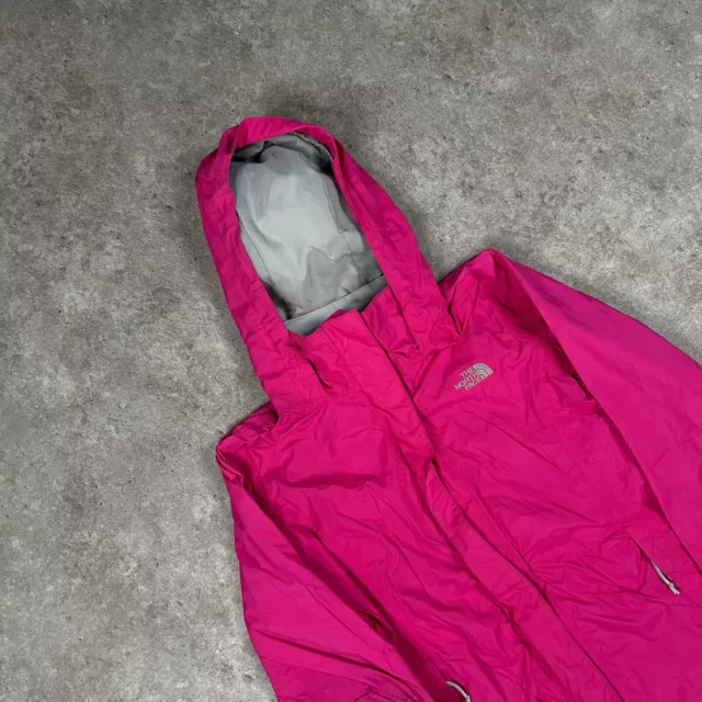 North Face Jacke Damen mittelrosa Hyvent Regenmantel durchgehender Reißverschluss leichter Mantel 2