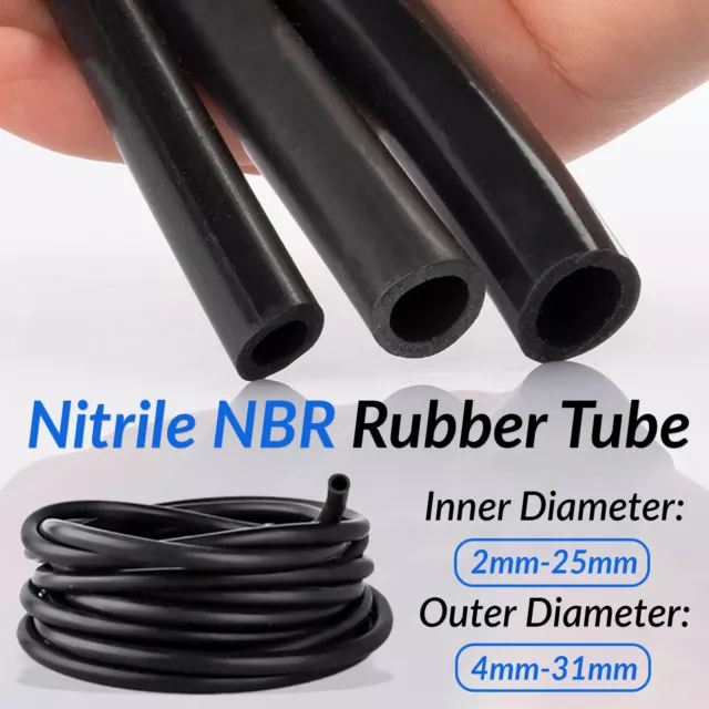 Nitrile NBR Smooth Rubber Fuel Unleaded Petrol Diesel Oil Line Hose Pipe Tubing