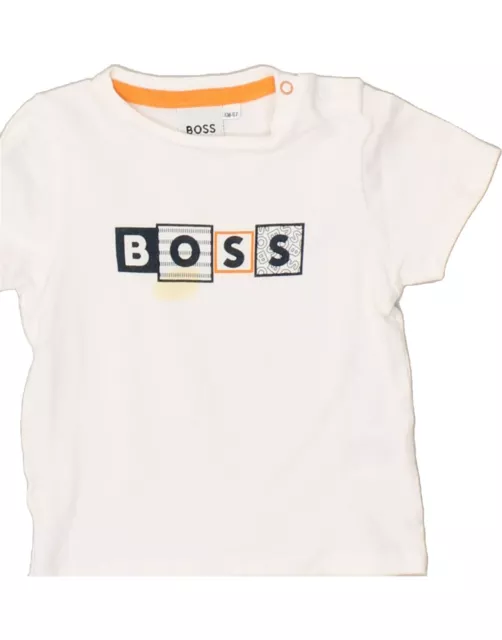 Grafik-T-Shirt Hugo Boss Baby Jungen Top 3-6 Monate frei weiß Baumwolle BC09 3