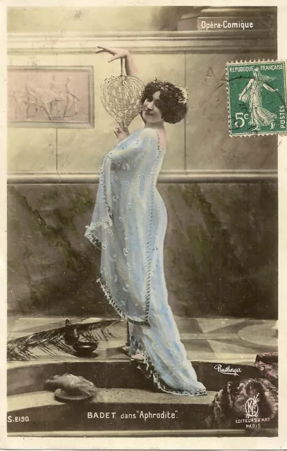 Carte Postale Femme Comedienne Badet Aphrodite Opera Comique Reutlinger