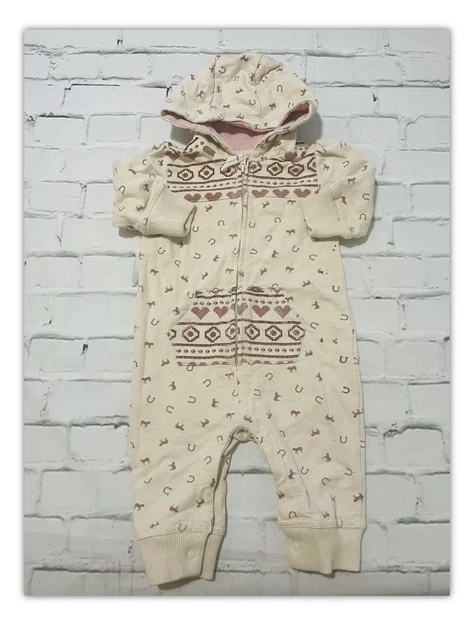 Abito tuta con cappuccio per bambine 3-6 mesi carino *Combiniamo la spedizione*