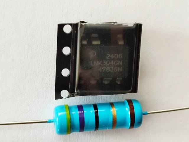LNK304GN + Widerstand 47 Ohm 3 Watt Für Waschmaschinen AEG, Whirlpool