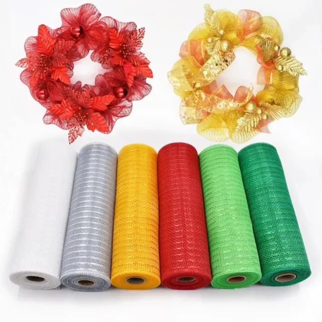 10"x10 Deco Mesh Ribbon For Flower Gift Wedding Christmas Decorations Mesh Roll