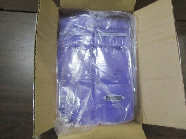 6 bolsas, 1 libra de cera de parafina para spa térmico (LAVANDA)