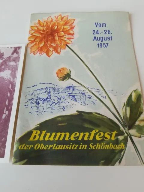 DDR Werbung Broschüre Reklame Oberlausitz Schönbach 1957+ 1956