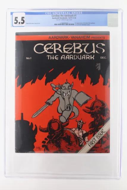 Cerebus the Aardvark #1 - Vanaheim 1977 CGC 5.5 1st App Cerebus SIGNED Dave Sim