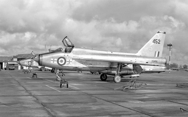 226 OCU/145 Sqn, Lightning T.5, XS452 at Coltishall, Sep 1967 - original B&W neg