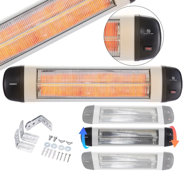 AREBOS Infrarot Heizstrahler Wärmestrahler Wärmepilz Terassenstrahler 2500 W