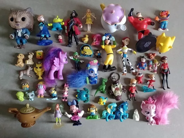 Toy Figure Bundle x 45. Disney, My Little Pony, Minions, Fairies. 1 to 4 inches