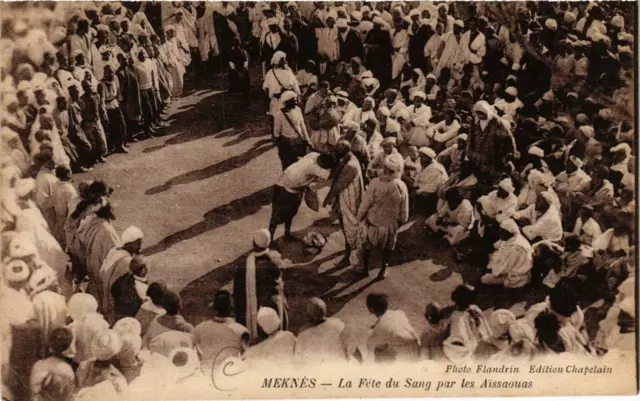 CPA AK MAROC MEKNES La Fete du Sang par les Aissaouas (689420)