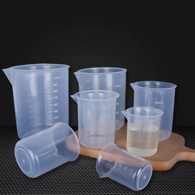 50-1000ml Plastic Graduated Measuring Cups Liquid Container Transparent Cups