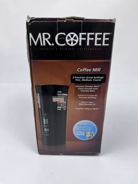 Mr Coffee IDS77 Electric Coffee Bean Mill/Grinder Vintage Brand New