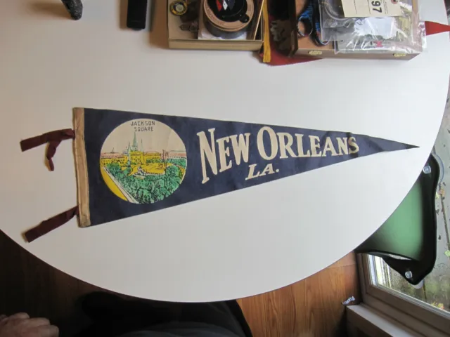 Vintage New Orleans Louisiana Jackson Square Pennant BIS