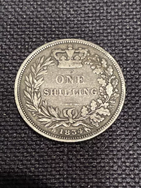 William Iv Silver Shilling 1834, Very Nice Example See Photos