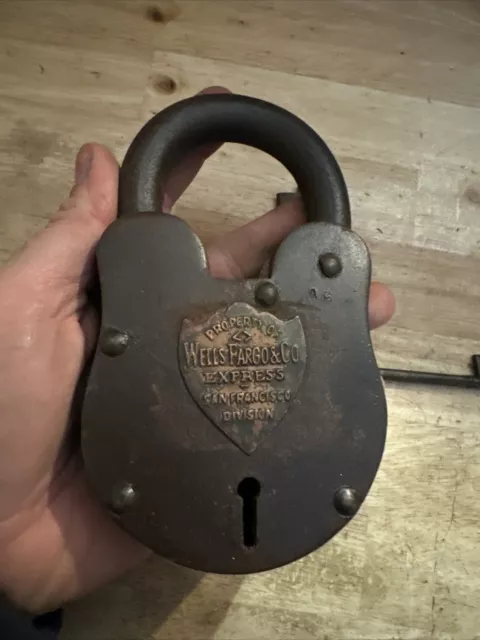 Wells Fargo Padlock Blacksmith Gunsmith Lock Key Set Lot Patina 2+ LBS Collector