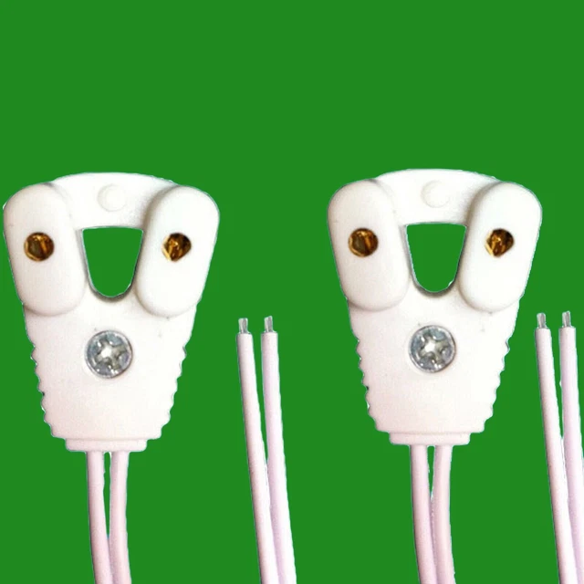 PATIKIL T8 Support de Lumière Fluorescente, 24 Pcs G13 Base de Lampe Douille de Tube Fluorescent LED, 500V Remplacement du Support de Lampe de Type Tournant Non Shunté, 39x32x13mm