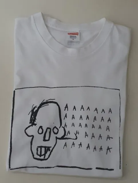 Seltenes FW13 Supreme Jean Michel Basquiat weißes T-Shirt M Medium Vintage 2013