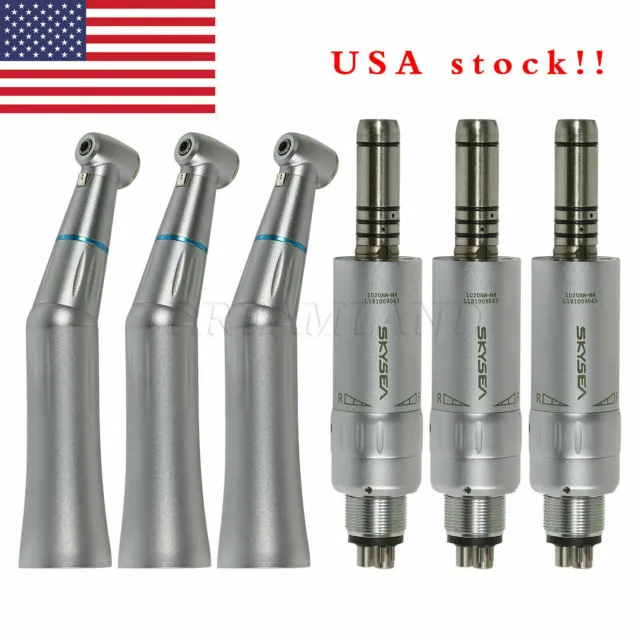 3X NSK Style Low Speed Contra Angle Handpiece 4 Holes Air Motor SKYSEA kol