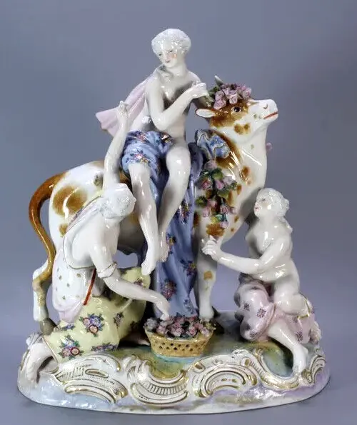 Rare Antique 19th Volkstedt Rudolstadt German porcelain Figurine Original Marked
