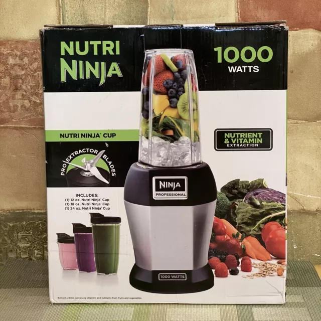 Ninja Professional Blender with Single Serve Cups Impressive 1000W (Re –