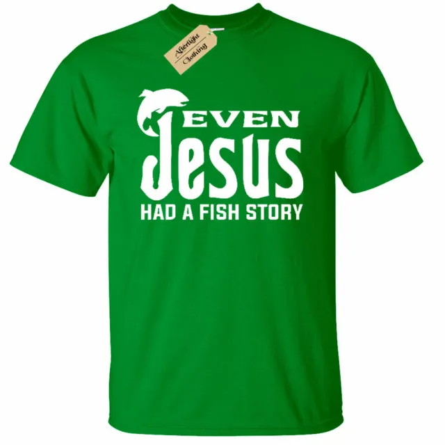 Bambini Ragazzi Even Gesù Had a Pesce Story Uomo Tshirt Divertente Religioso